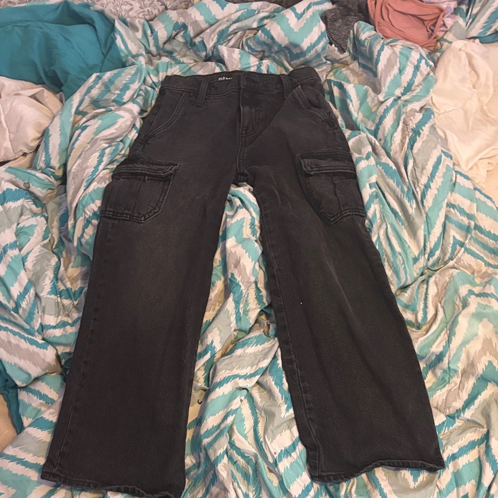 Old Navy Kids Black Cargo Jeans